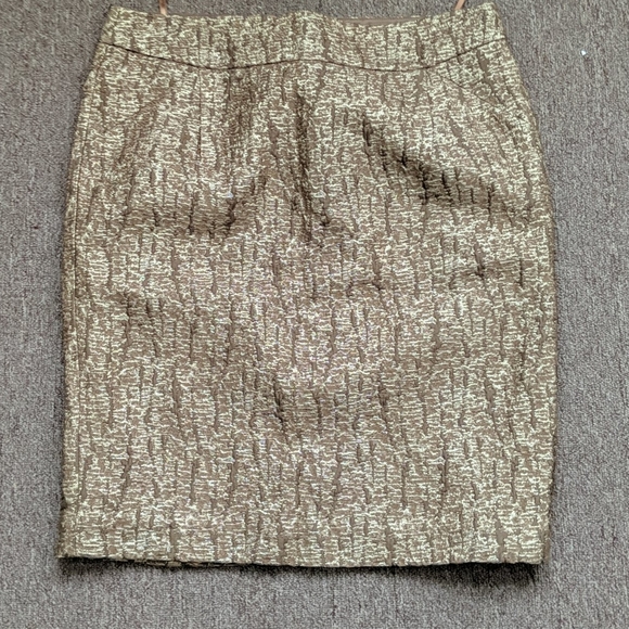 J crew skirt size 12 gold shimmer - Picture 3 of 4